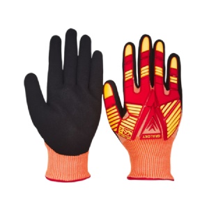 TPR mechanical shock-absorbing cut-resistant gloves